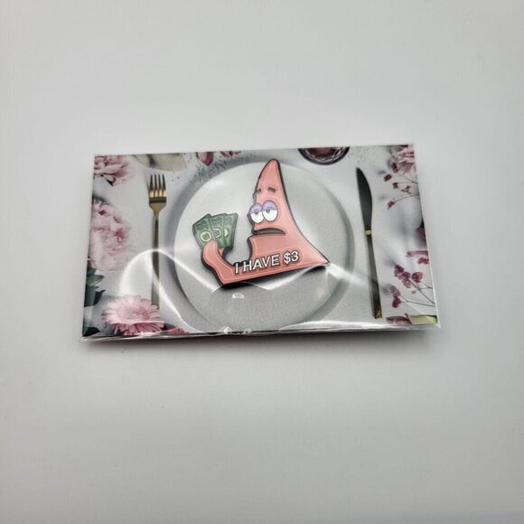 Spongebob SquarePants Patrick Star "I have $3" Brooch/Pin - Picture 5 of 7